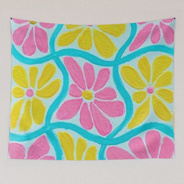 Item preview, Pink and Yellow Groovy Flowers designed and sold by Sydney-Sunxhine.