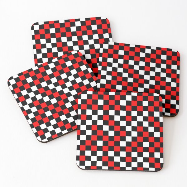 Item preview, Red Black And White Checkered Pattern Design   designed and sold by PatternTitan.