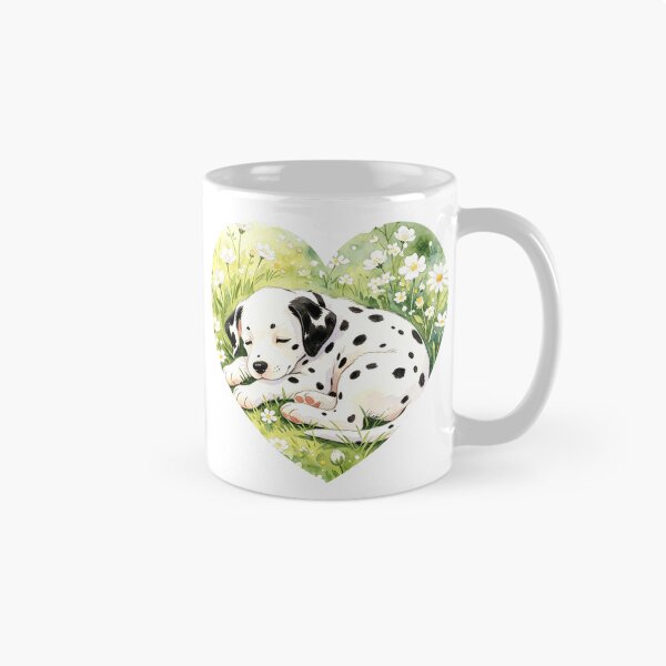 Item preview, Dalmatian puppy in a heart with flowers designed and sold by mixoubraw.
