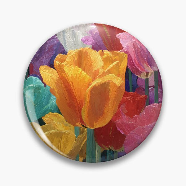 Item preview, Tulips Bright Bloom Colorful Flower Wall Decor designed and sold by AutoPopStudio.