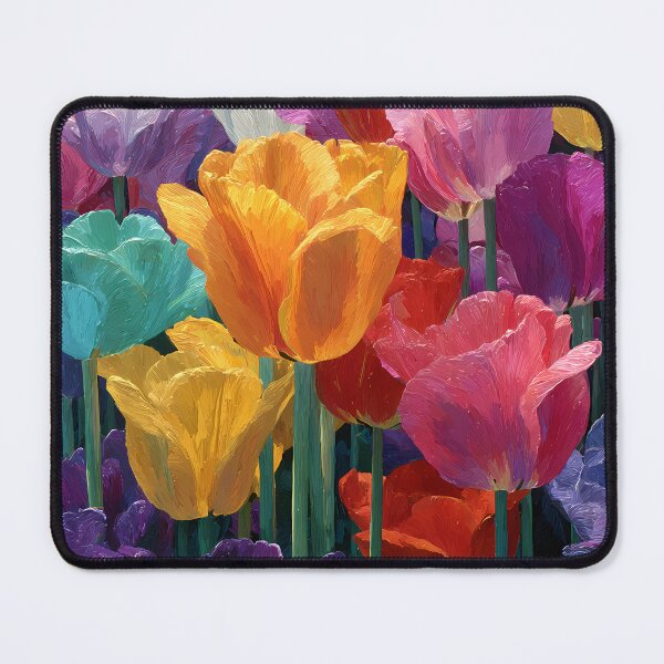 Item preview, Tulips Bright Bloom Colorful Flower Wall Decor designed and sold by AutoPopStudio.