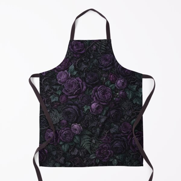 Item preview, Dark Purple Gothic Rose Garden Floral Pattern designed and sold by Owcomm.