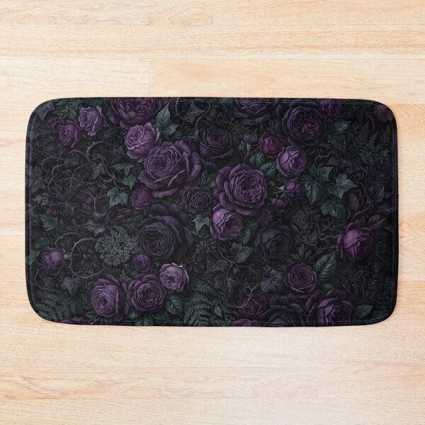 Item preview, Dark Purple Gothic Rose Garden Floral Pattern designed and sold by Owcomm.