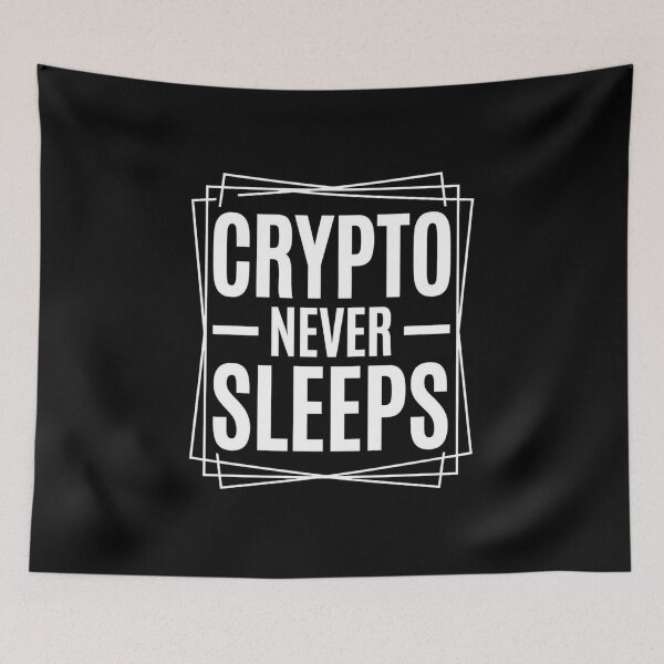 Item preview, Crypto Never Sleeps Cryptocurrency Trader Investor T-Shirt T-Shirt designed and sold by Trendably.