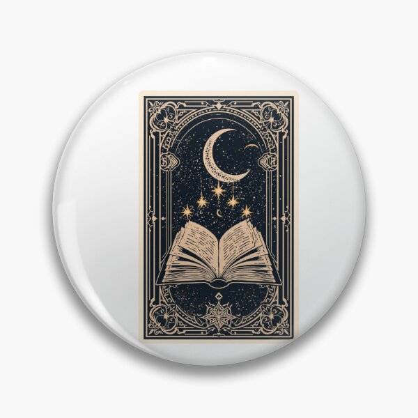 Item preview, Celestial Book And Moon Vintage Tarot Card Dark Academia Sticker designed and sold by NEL-BOX.