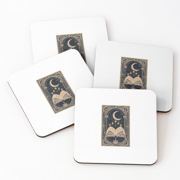 Item preview, Celestial Book And Moon Vintage Tarot Card Dark Academia Sticker designed and sold by NEL-BOX.