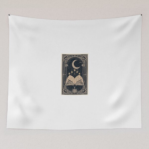 Item preview, Celestial Book And Moon Vintage Tarot Card Dark Academia Sticker designed and sold by NEL-BOX.