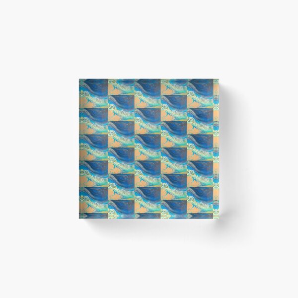Item preview, Turquoise Fluid Mosaic Abstract Pattern designed and sold by LnJ STUDIO 1307.