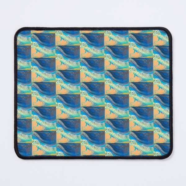 Item preview, Turquoise Fluid Mosaic Abstract Pattern designed and sold by LnJ STUDIO 1307.