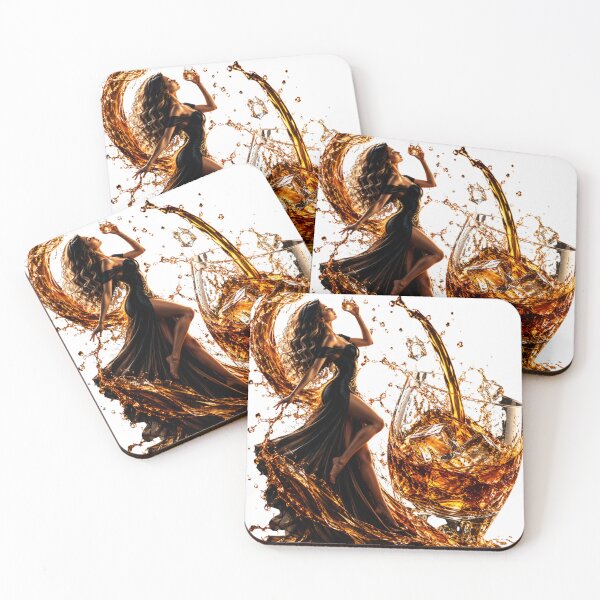 Item preview, Whiskey Woman Splash Elegant Bar Art  designed and sold by LC&LCPlatform.