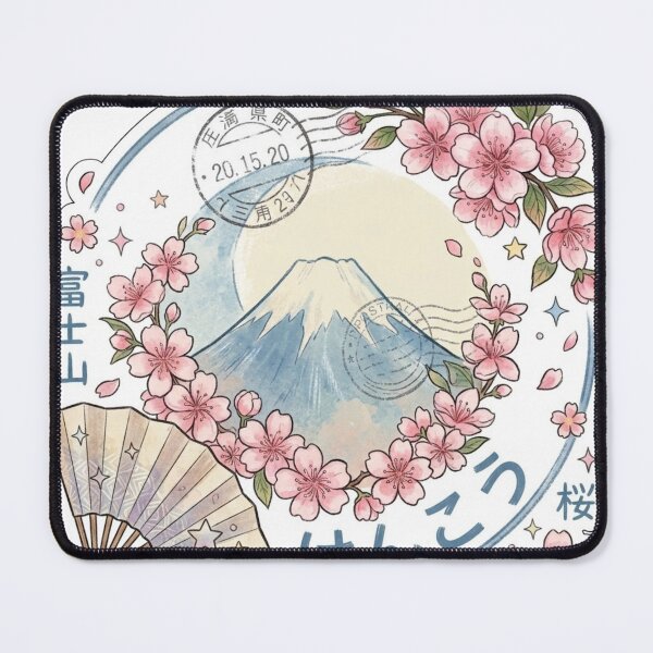Item preview, Mount Fuji Cherry Blossom Vintage Travel Sticker designed and sold by 0Zetgest.