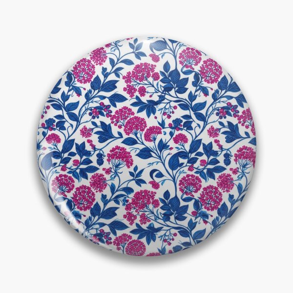 Item preview, Navy Blue Leaves and Pink Floral Pattern designed and sold by Owcomm.