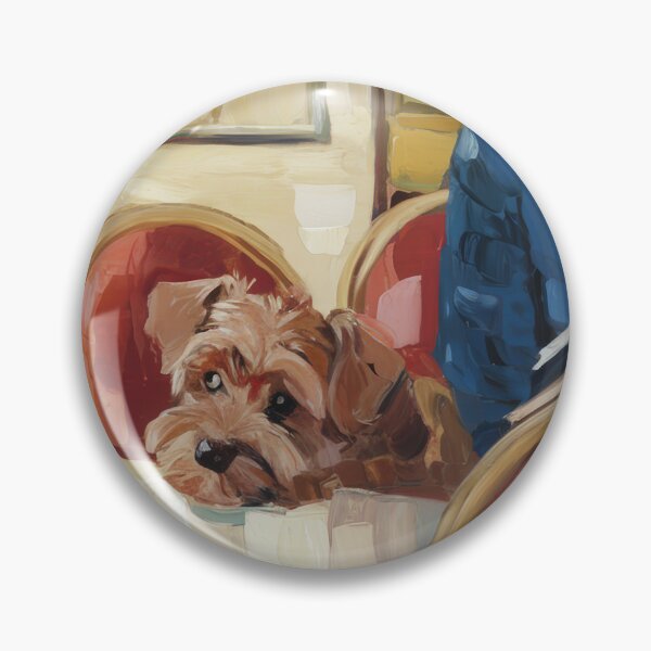 Item preview, Her Dog at the Parisian Café Table, Impressionist Painting designed and sold by CARRAANN.