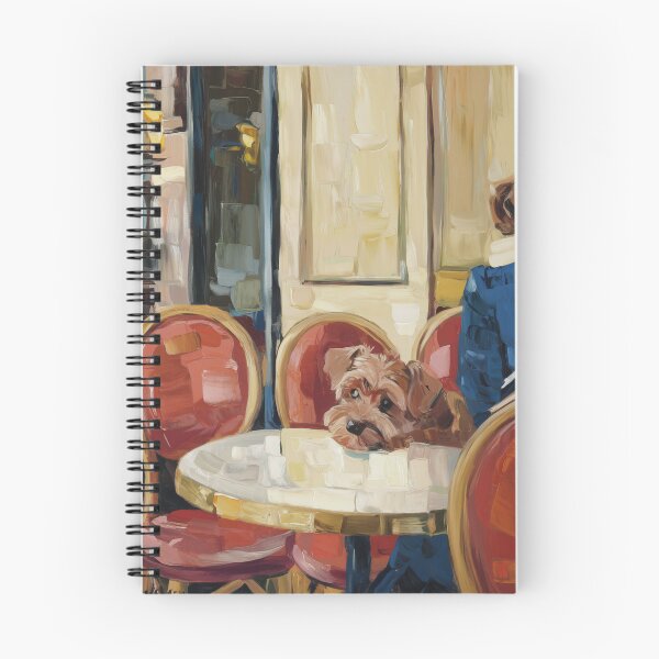 Item preview, Her Dog at the Parisian Café Table, Impressionist Painting designed and sold by CARRAANN.