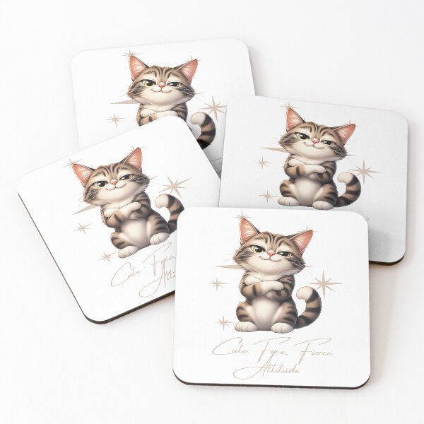 Item preview, Cute Face, Fierce Attitude – Sassy Cat Lover T-Shirt, Funny Kitty Graphic Tee designed and sold by BoldMarks.