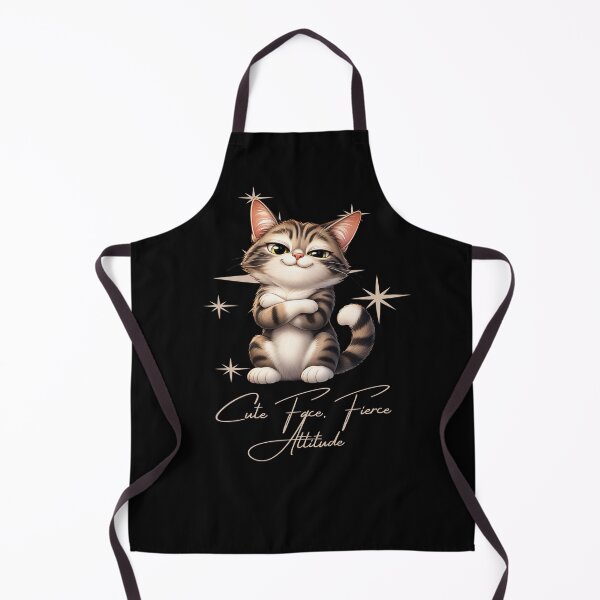 Item preview, Cute Face, Fierce Attitude – Sassy Cat Lover T-Shirt, Funny Kitty Graphic Tee designed and sold by BoldMarks.
