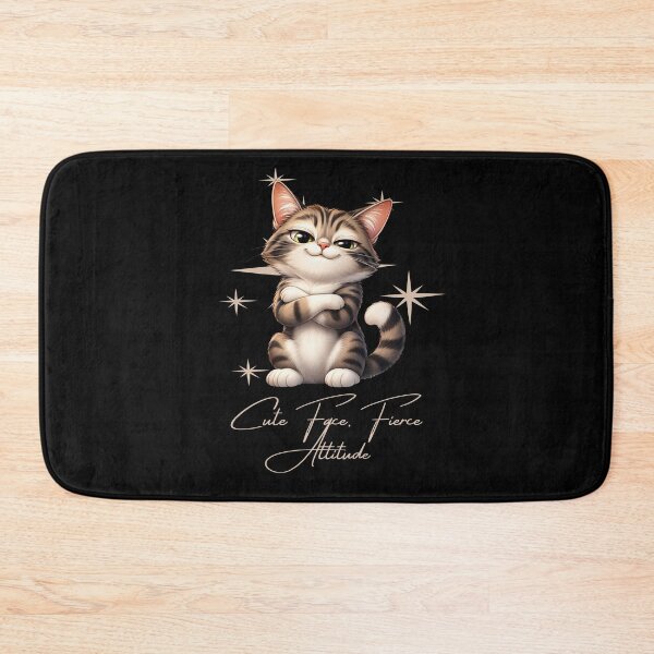 Item preview, Cute Face, Fierce Attitude – Sassy Cat Lover T-Shirt, Funny Kitty Graphic Tee designed and sold by BoldMarks.