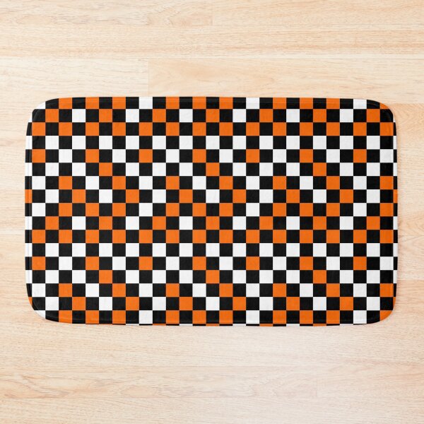 Item preview, Orange Black And White Checkered Pattern Design   designed and sold by PatternTitan.