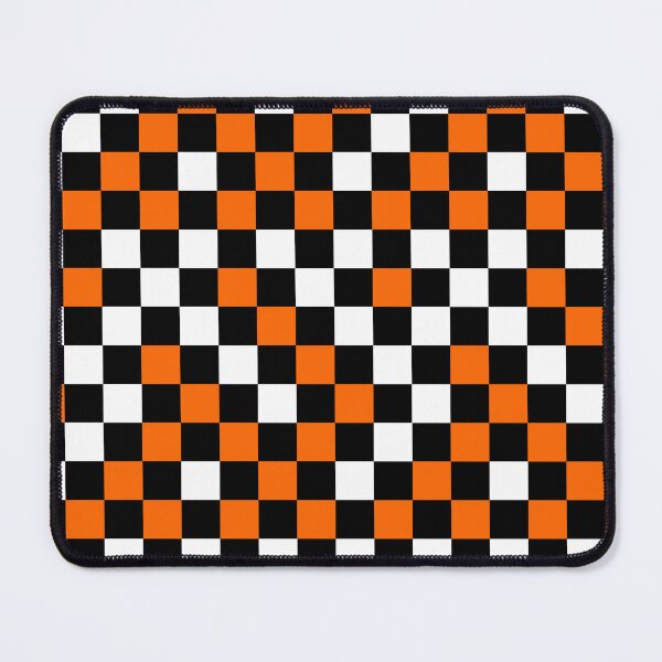 Item preview, Orange Black And White Checkered Pattern Design   designed and sold by PatternTitan.