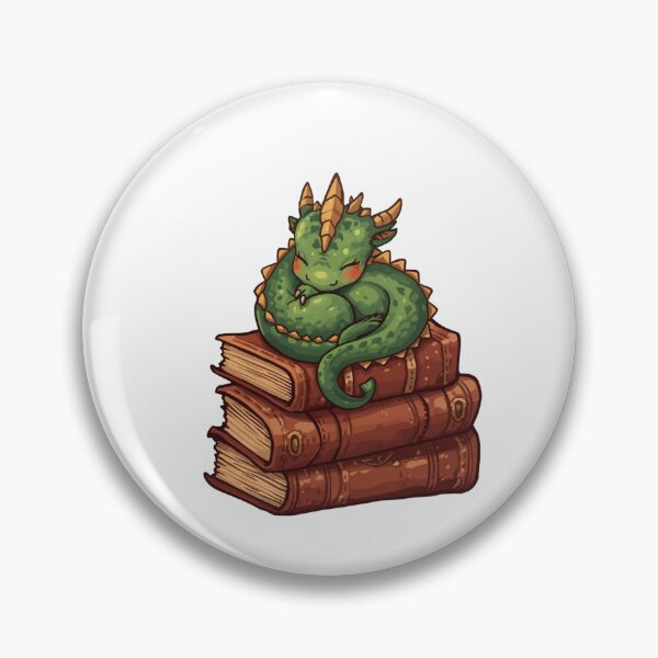 Item preview, Cute Sleeping Baby Dragon On Books Fantasy Bookworm Sticker designed and sold by NEL-BOX.