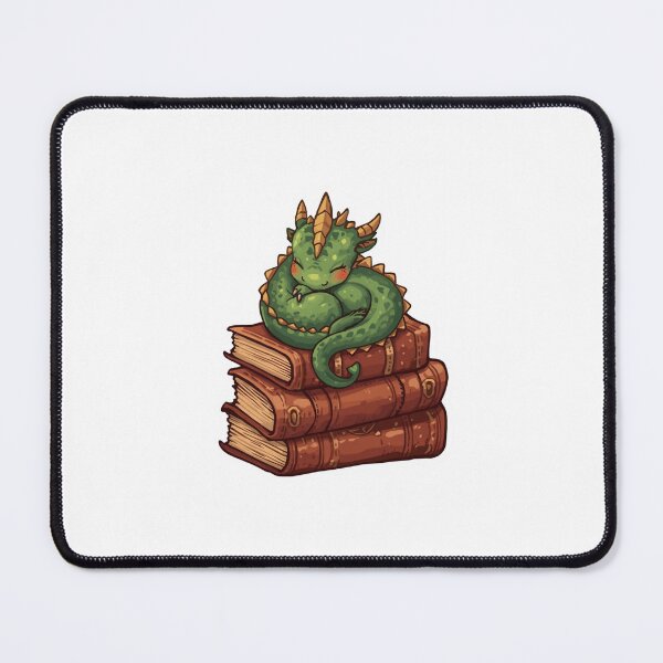 Item preview, Cute Sleeping Baby Dragon On Books Fantasy Bookworm Sticker designed and sold by NEL-BOX.