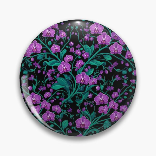 Item preview, Purple Orchid Floral Pattern Botanical Art designed and sold by Owcomm.