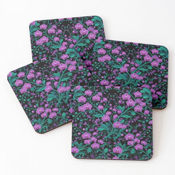 Item preview, Purple Orchid Floral Pattern Botanical Art designed and sold by Owcomm.