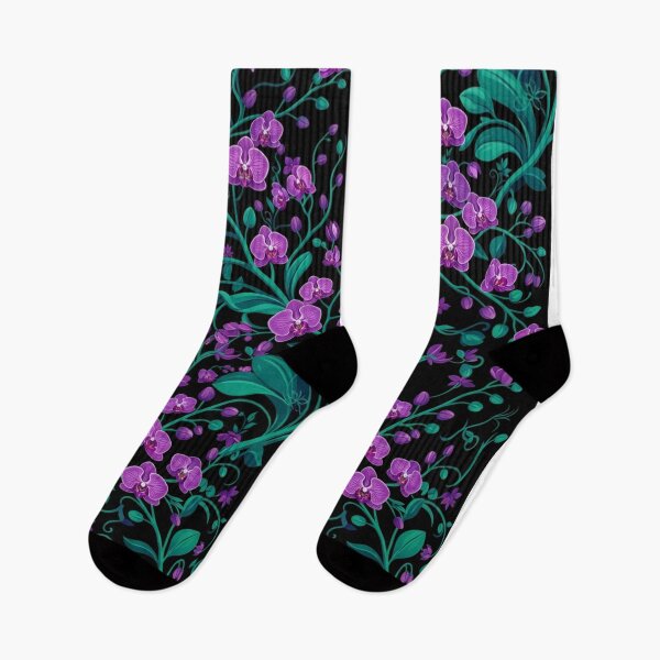 Item preview, Purple Orchid Floral Pattern Botanical Art designed and sold by Owcomm.