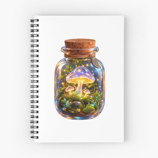 Item preview, Glowing Mystical Mushroom Terrarium Jar designed and sold by wallpapersarts.