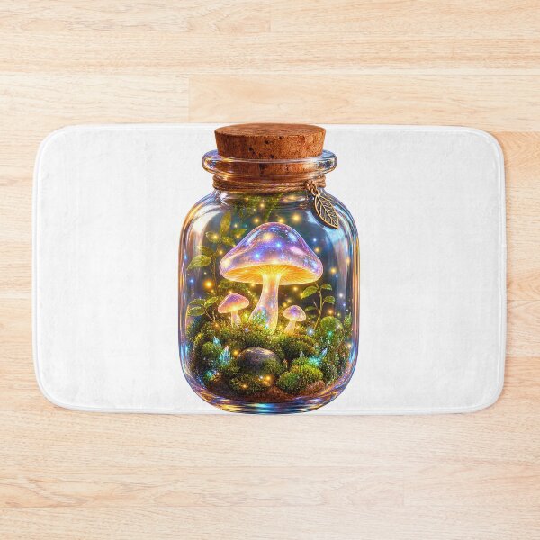 Item preview, Glowing Mystical Mushroom Terrarium Jar designed and sold by wallpapersarts.