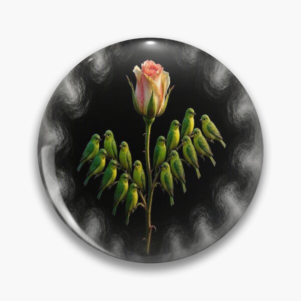 Item preview,  Enchanted Rose and Emerald Birds designed and sold by Breezes-of-Ida.