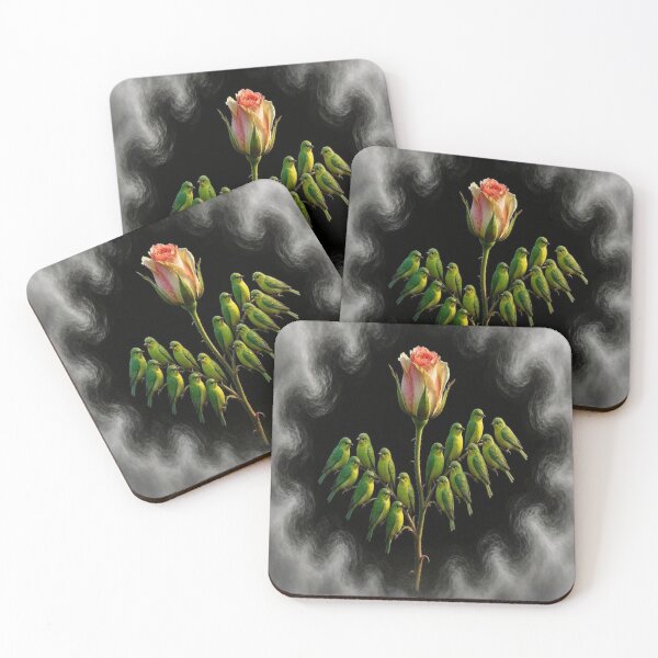Item preview,  Enchanted Rose and Emerald Birds designed and sold by Breezes-of-Ida.