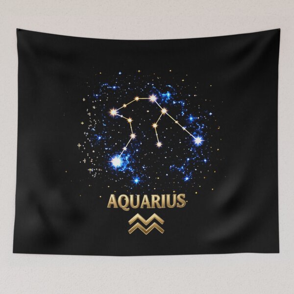 Item preview, Aquarius Constellation – Celestial Zodiac Star Art designed and sold by Classic Chaos Creations.