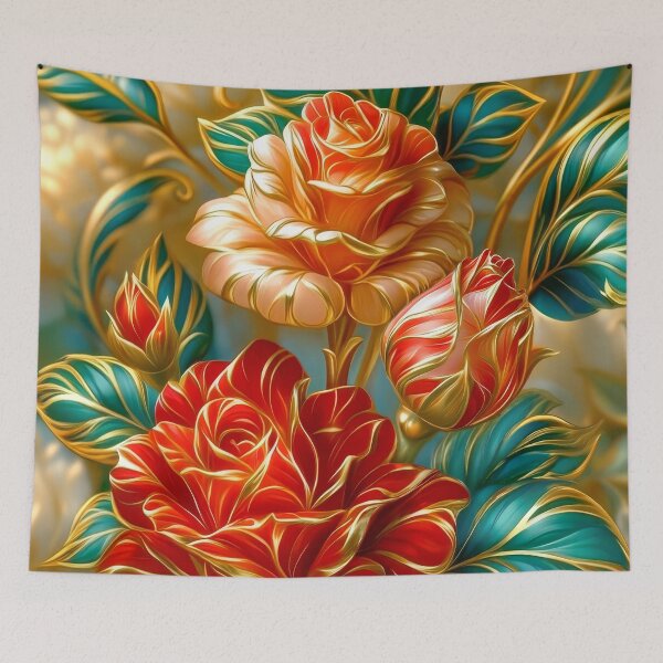 Item preview, Red Roses Botanical Art designed and sold by MargaretWiktor.