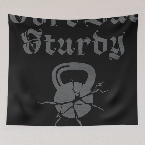 Item preview, Sore But Sturdy Cracked Kettlebell Illustration designed and sold by Hostar2024.