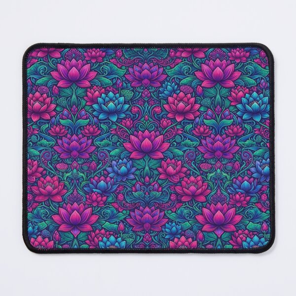 Item preview, Vibrant Lotus Flower Ornamental Damask Pattern designed and sold by Owcomm.