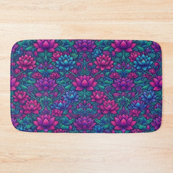 Item preview, Vibrant Lotus Flower Ornamental Damask Pattern designed and sold by Owcomm.