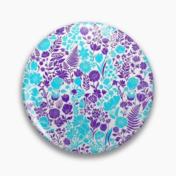 Item preview, Vibrant Purple and Cyan Floral Pattern designed and sold by Owcomm.