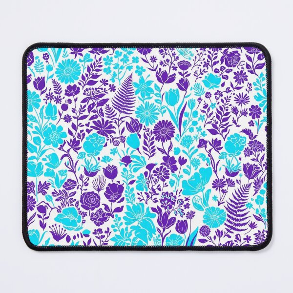 Item preview, Vibrant Purple and Cyan Floral Pattern designed and sold by Owcomm.