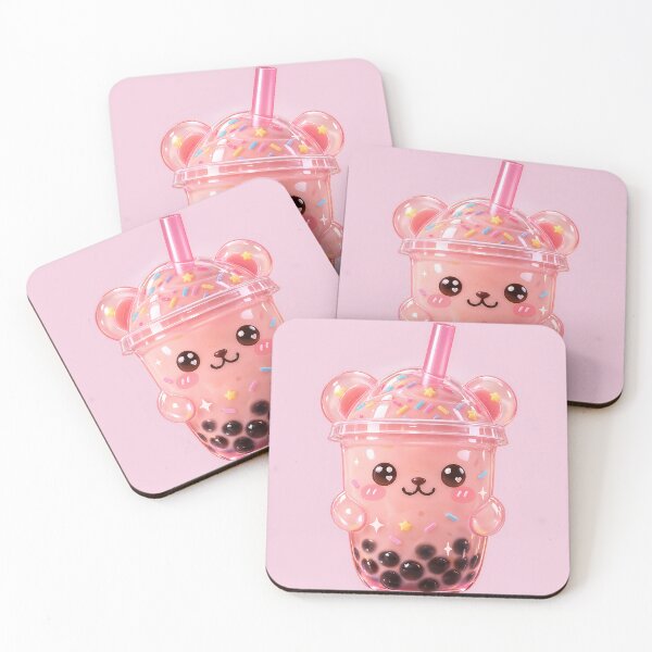 Item preview, Cute Kawaii Bear Boba Tea Cup designed and sold by wallpapersarts.
