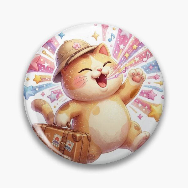 Item preview, Kawaii Maneki Neko Traveler Sticker - Cute Lucky Cat with Suitcase designed and sold by 0Zetgest.