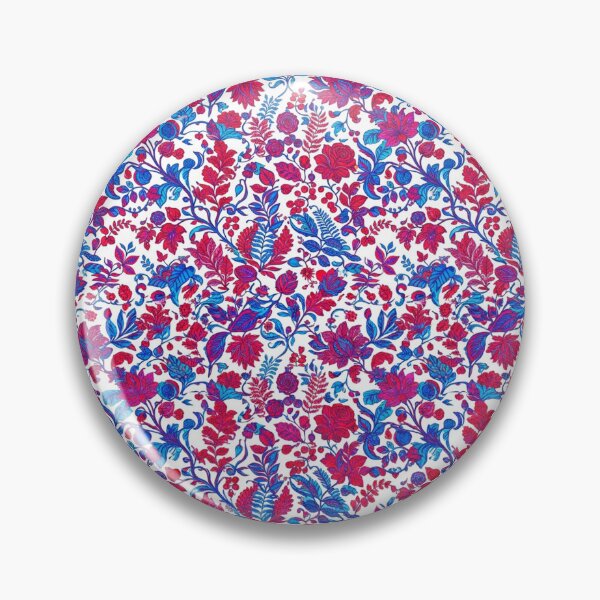 Item preview, Vibrant Floral Botanical Blue And Red Pattern designed and sold by Owcomm.