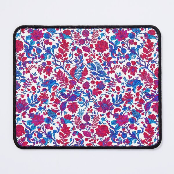 Item preview, Vibrant Floral Botanical Blue And Red Pattern designed and sold by Owcomm.