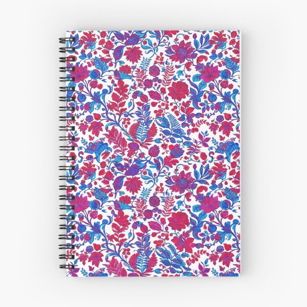 Item preview, Vibrant Floral Botanical Blue And Red Pattern designed and sold by Owcomm.