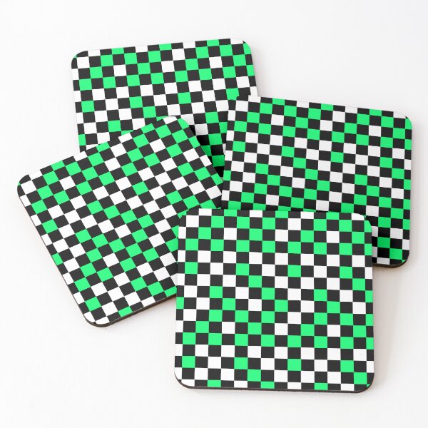 Item preview, Green Black And White Checkered Pattern Design   designed and sold by PatternTitan.