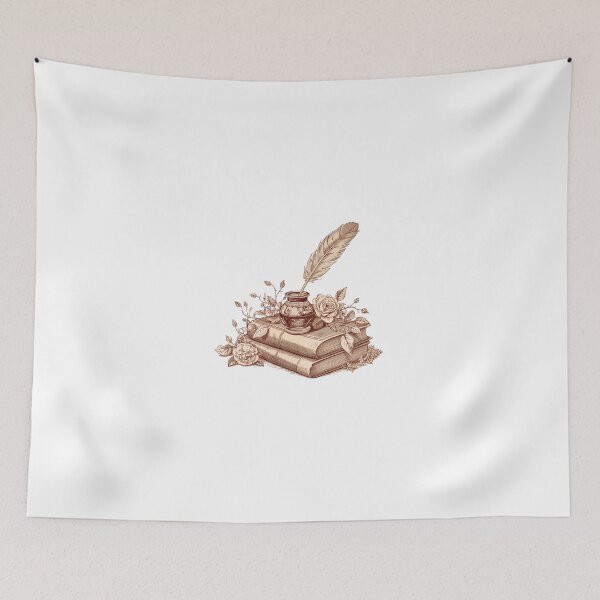 Item preview, Vintage Dark Academia Quill Inkwell And Classic Books Sticker designed and sold by NEL-BOX.
