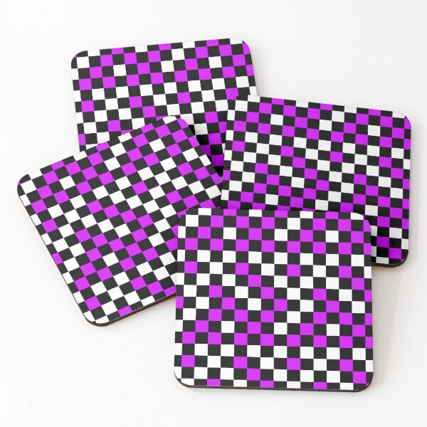 Item preview, Purple Black And White Checkered Pattern Design   designed and sold by PatternTitan.