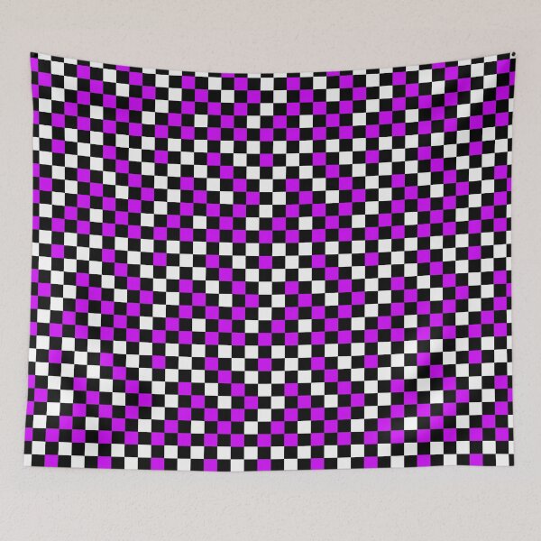 Item preview, Purple Black And White Checkered Pattern Design   designed and sold by PatternTitan.