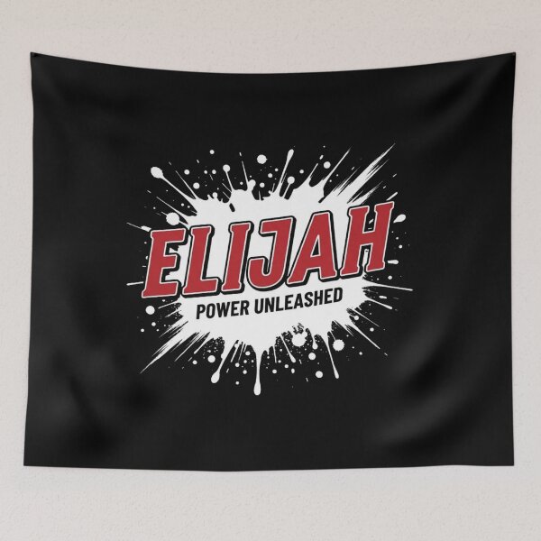 Item preview, Camiseta con diseño del nombre Elijah Power Unleashed en rojo designed and sold by Trendably.