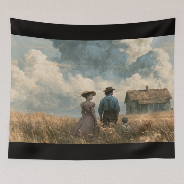 Item preview, Pioneer Family Walking Home Through a Golden Wheat Field designed and sold by Shannon Hilson.